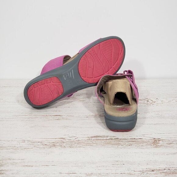 Dansko  Pink Leather Sandals  Women's Size 41 (US size 10.5-11) Hook and Loop - Picture 5 of 7